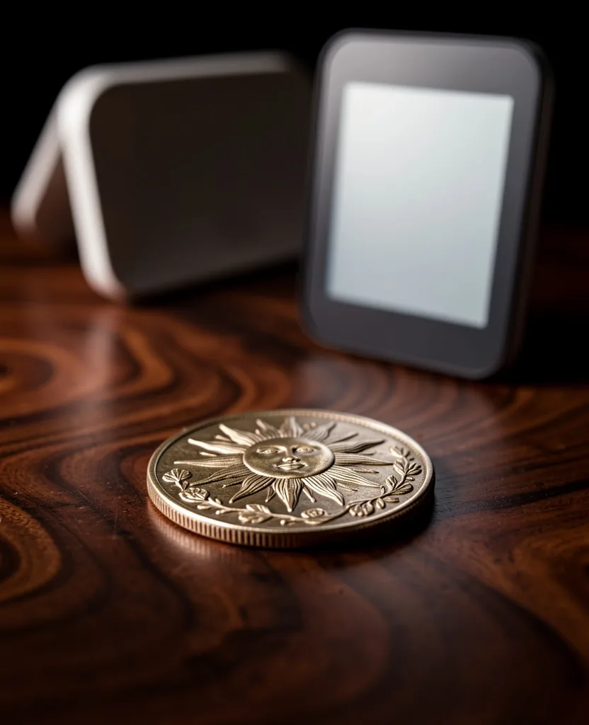 Detalle de moneda y tiempo